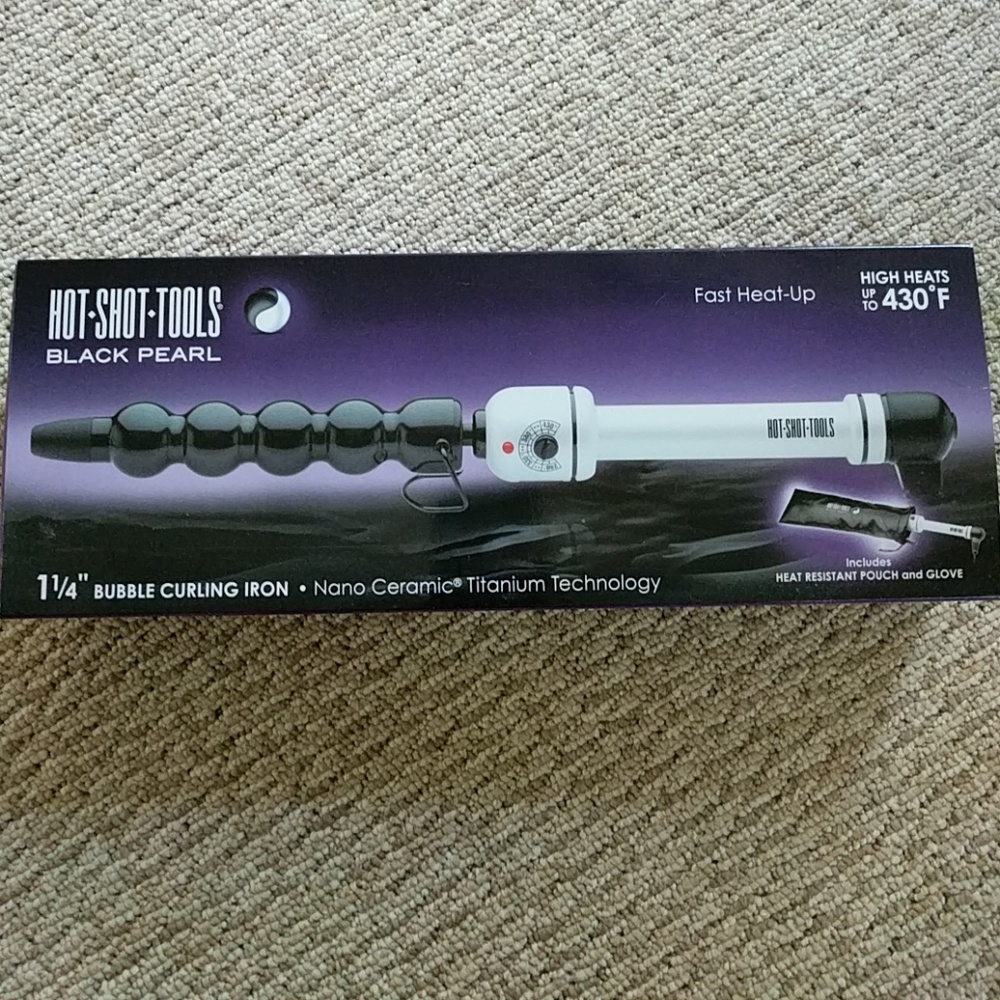 Hot Shot Tools Black Pearl Bubble Curling Iron
